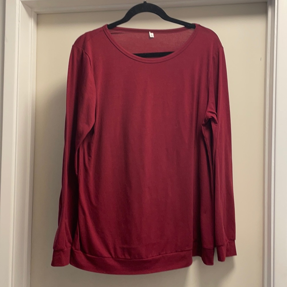 Large red comfy shirt